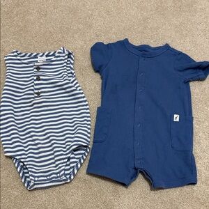 Carter's Blue and Striped One Pieces